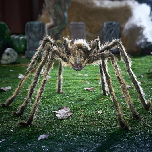 Large Giant Spider Halloween Outdoor Decorations Scary Large Spider(Standing Height Is 15 Inches)