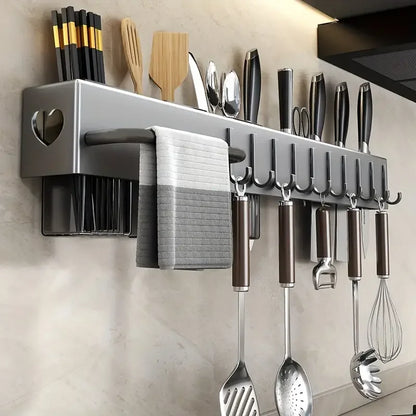 No Drill Wall Mount Kitchen Organizer Knife Rack