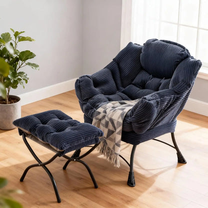 Washable Lazy Chair with Ottoman