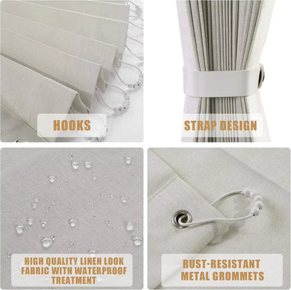 Privacy Folding Door Curtain Double Sided Magnet Design