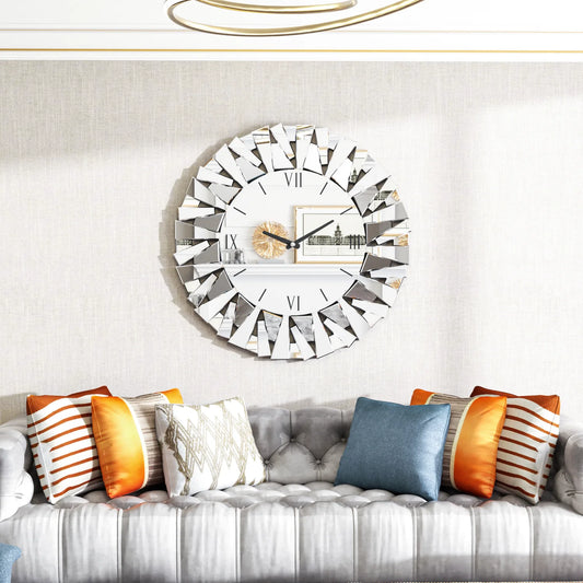 80CM Large Wall Clock for Living Room Bedroom Fireplaces