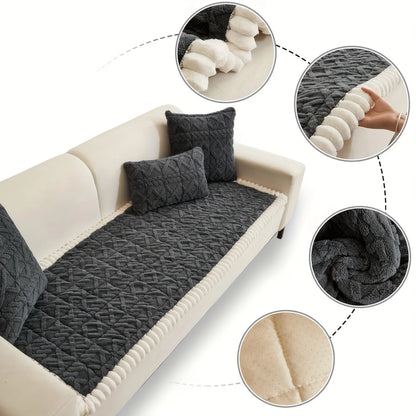 1pc Thickened Polyester Soft Quilted Sofa Cushion