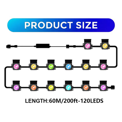 300FT Permanent Outdoor RGB Lights