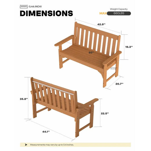 Folding Adirondack Bench