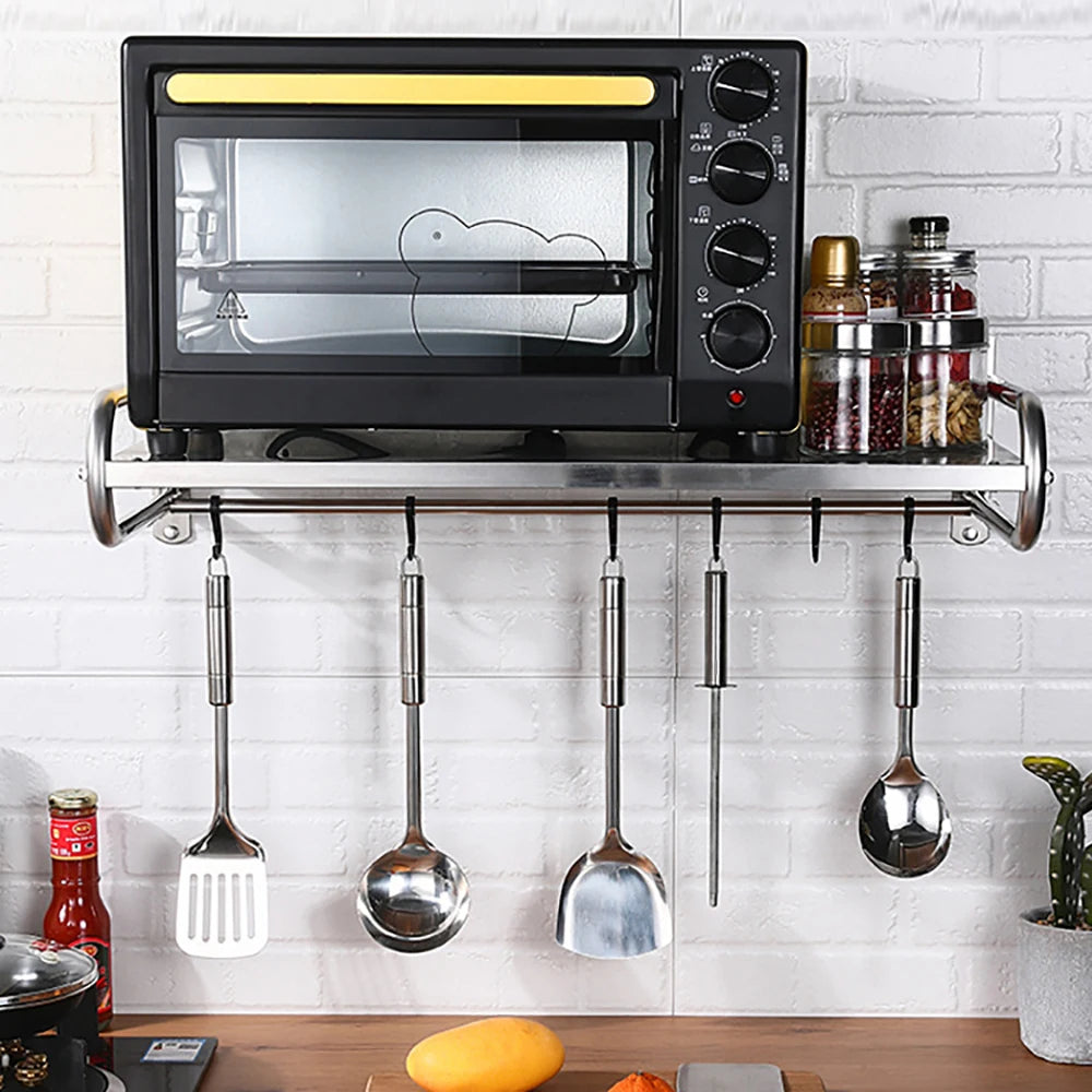 Microwave Oven Shelf Wall-Mounted Kitchen Shelf