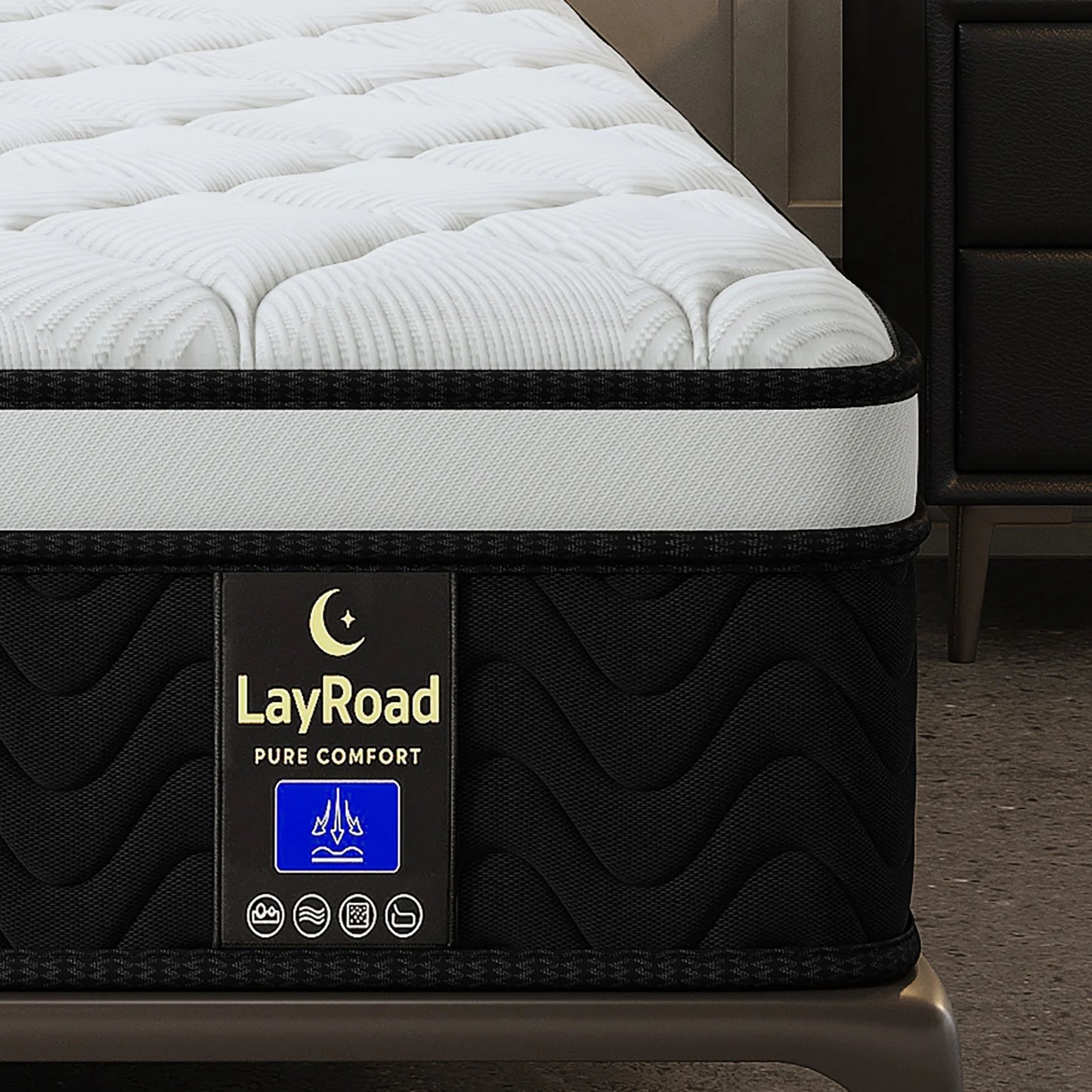 LayRoad 12/14Inch Memory Foam Spring Mattress Single/Double/Queen/King Sizes