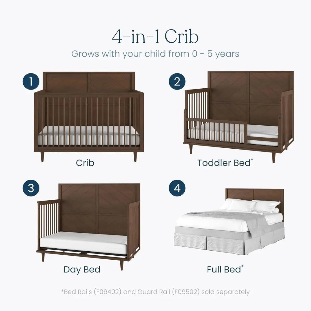 Surrey Hill Design 4-in-1 Convertible Baby Crib