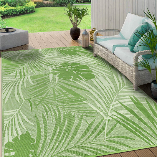 8‘x10' Outdoor Waterproof Recycled Plastic Straw Rug