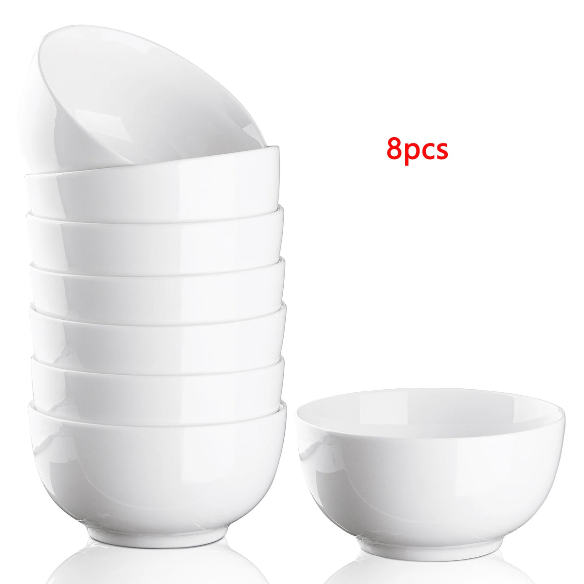 10 Ounce Porcelain Bowls Set 8 Pack