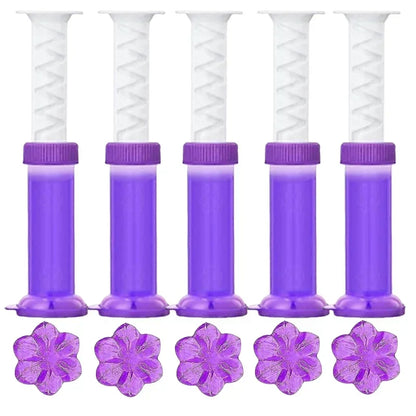 10/1pcs Flower Toilet Cleaner Gel Syringe