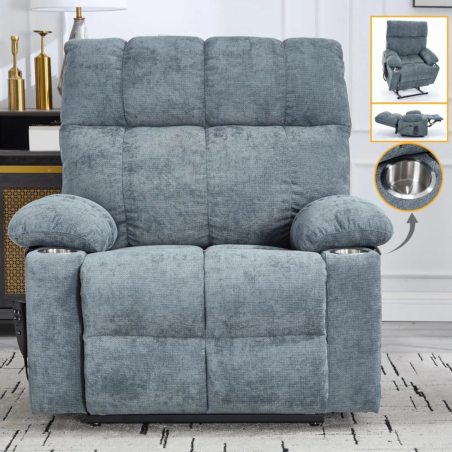 Extra Large Dual Motor Power Lift Recliner Chair