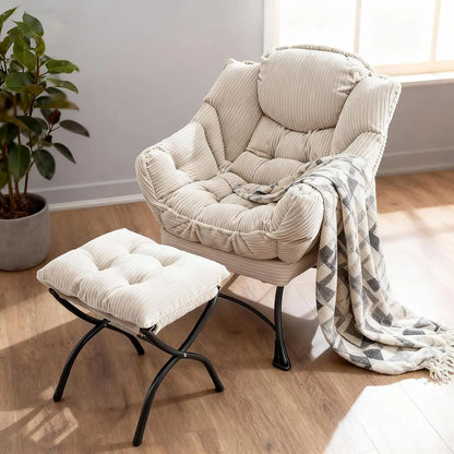 Washable Lazy Chair with Ottoman