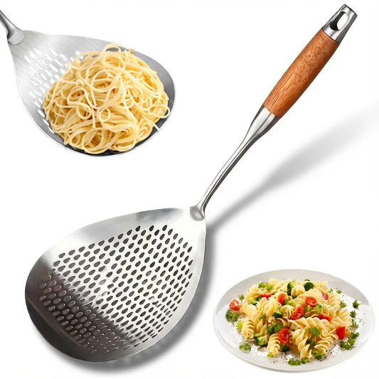1Pc Heavy-Duty Stainless Steel Ladle Skimmer