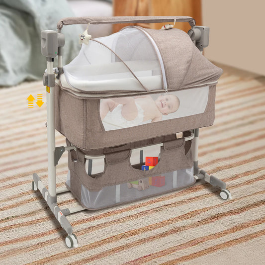 Smart Electric Baby Bassinet Bedside Sleeper with Music Play