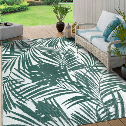 8‘x10' Outdoor Waterproof Recycled Plastic Straw Rug