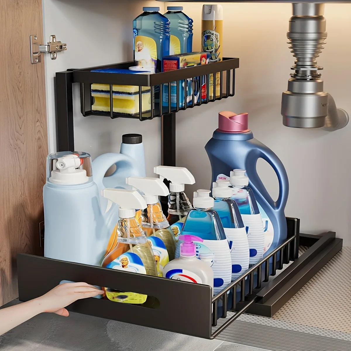 [Sliding Pull-out Cabinet Rack]