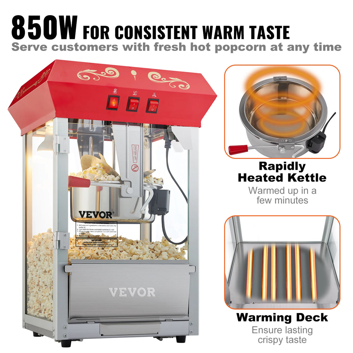 SucceBuy 8/12Oz Electric Popcorn Maker