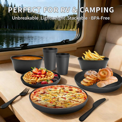 40-Piece Dinnerware Set for 8, Microwave Safe