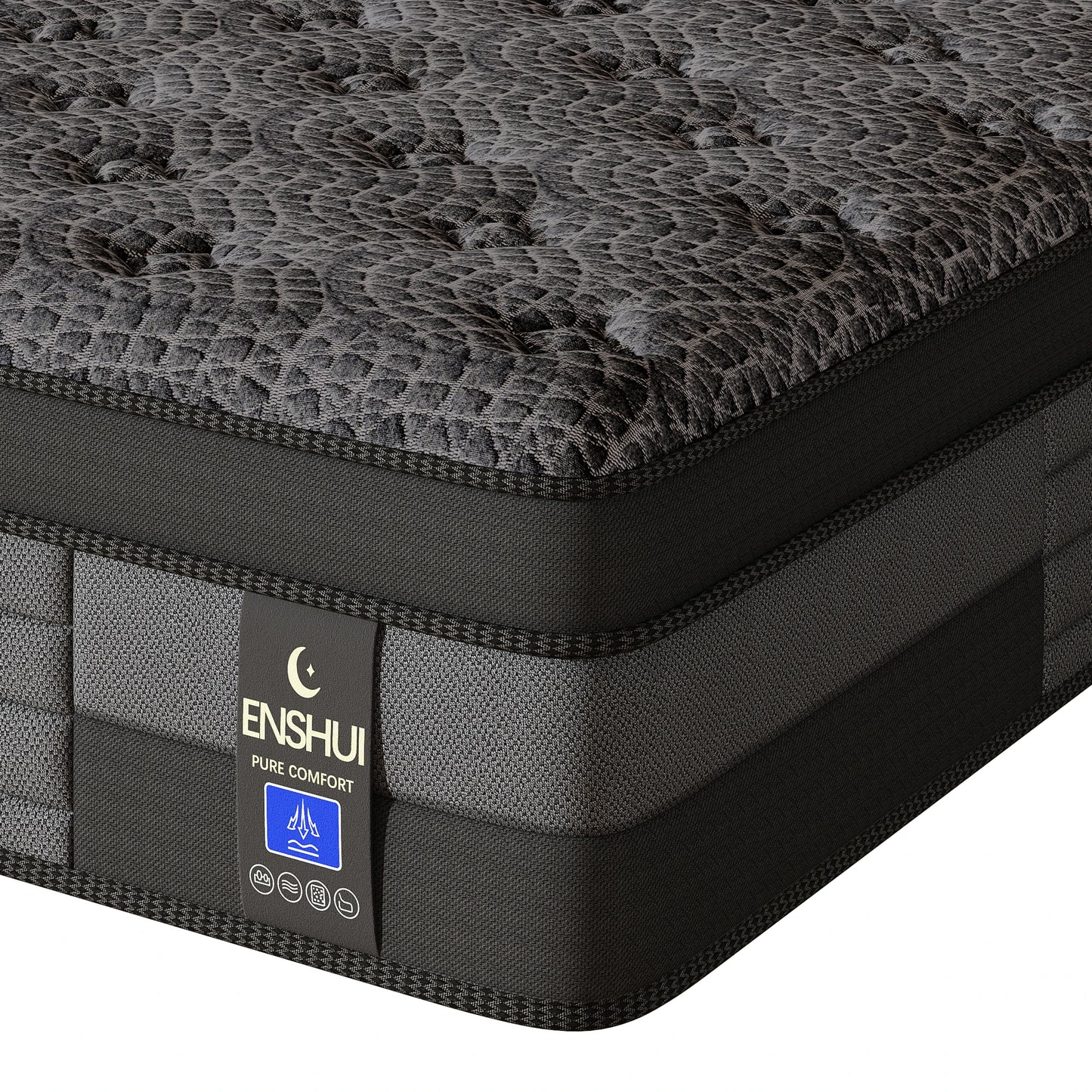 12"14"Memory Foam Mattress Queen King Size, Cooling Gel Infused Bed for Back Pain Relief, Medium Firm Orthopedic Mattress