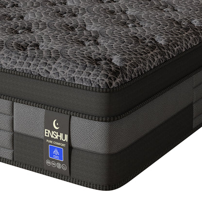 12"14"Memory Foam Mattress Queen King Size, Cooling Gel Infused Bed for Back Pain Relief, Medium Firm Orthopedic Mattress