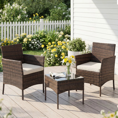 JHK 3 Pieces Outdoor Patio Furniture Set