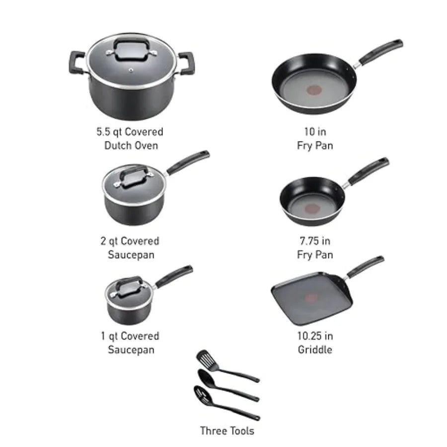 T-Fal Signature Nonstick Pots and Pans Set 12 Piece