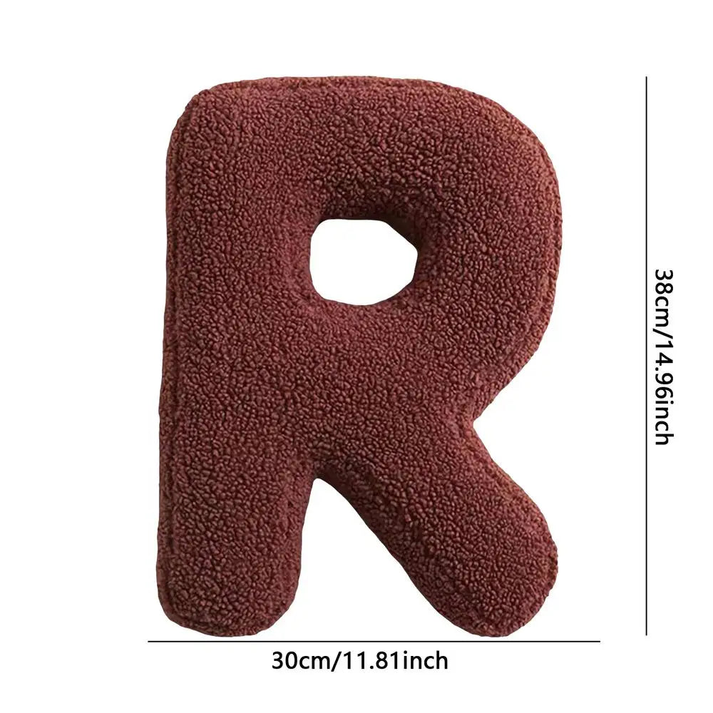 Soft Initial Throw Cushion Plush English Alphabet