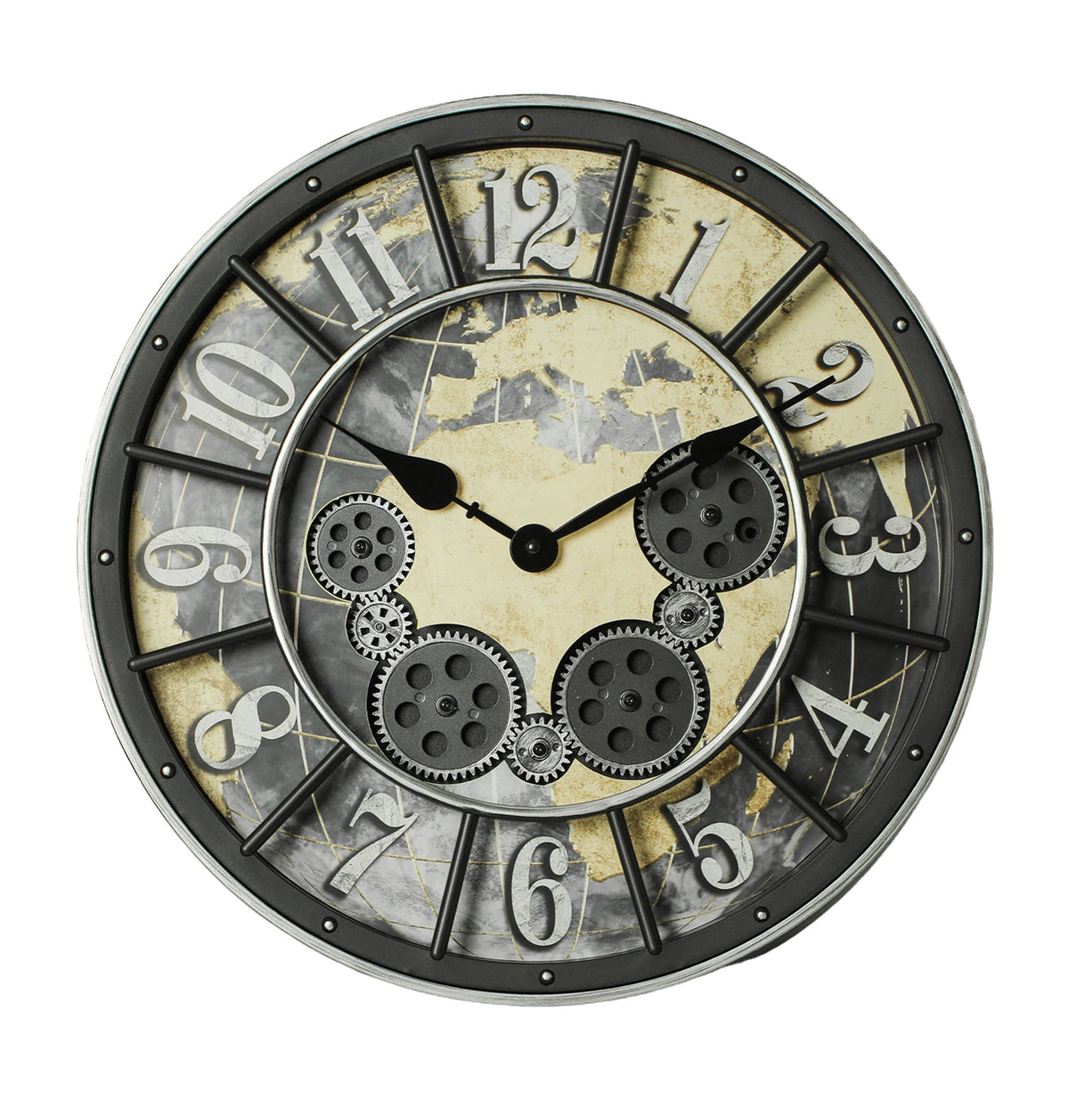 TIMESS 15/18inch Vintage Gear Wall Clock