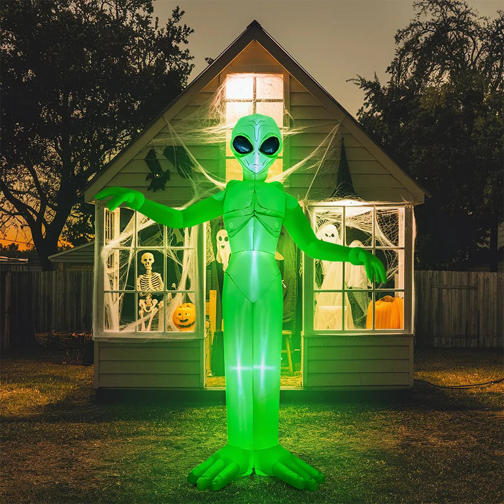 9 FT Tall Halloween Inflatable Decoration Outside Blow Up Alien