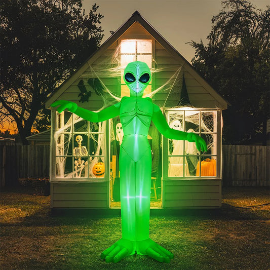 9 FT Tall Halloween Inflatable Decoration Outside Blow Up Alien