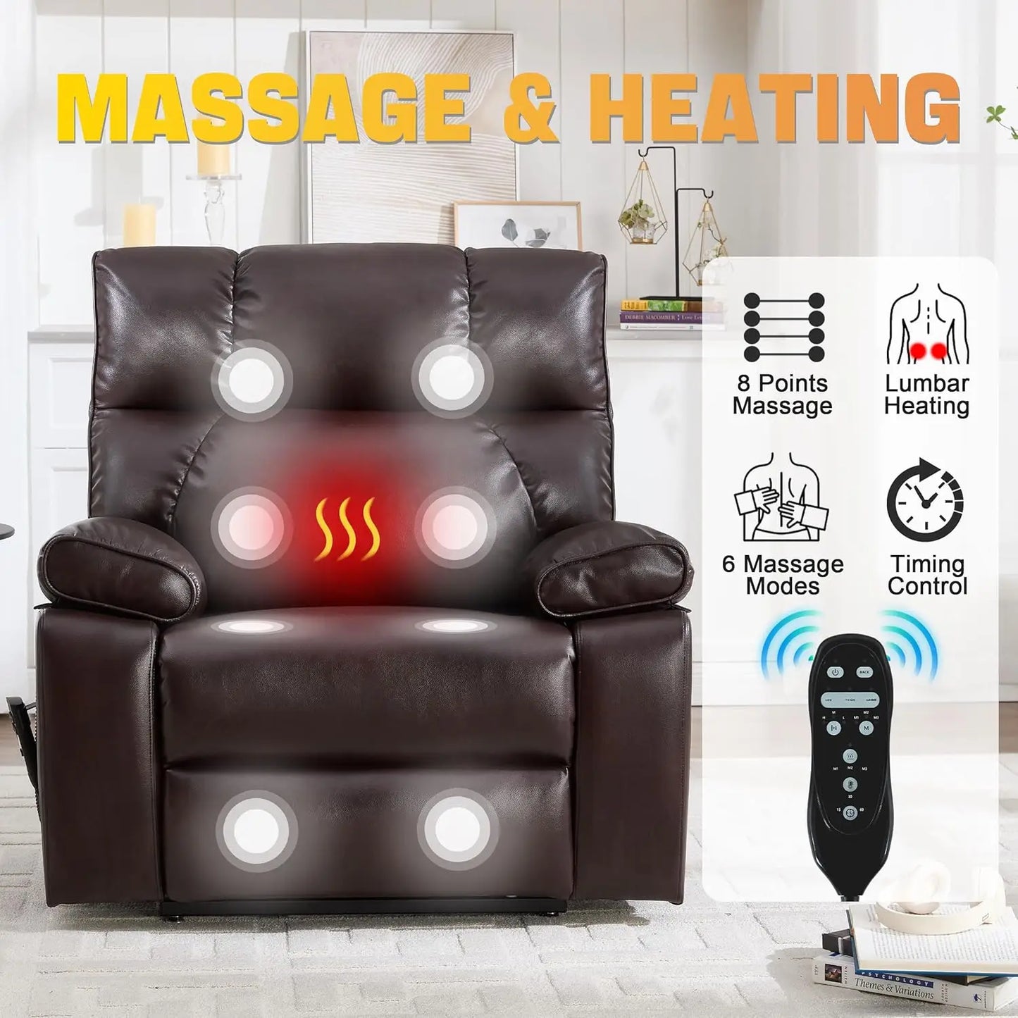 Extra Large Dual Motor Power Lift Recliner Chair