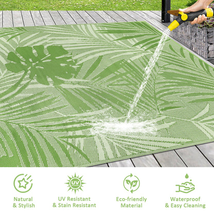 8‘x10' Outdoor Waterproof Recycled Plastic Straw Rug