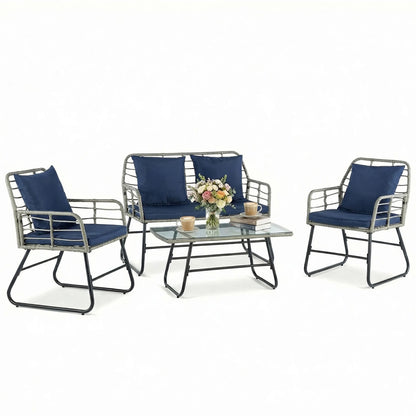 JHK Outdoor Wicker Patio Furniture Set