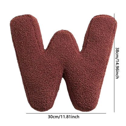Soft Initial Throw Cushion Plush English Alphabet