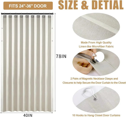 Privacy Folding Door Curtain Double Sided Magnet Design
