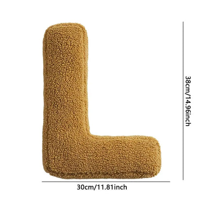Soft Initial Throw Cushion Plush English Alphabet