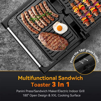 Panini Grill Press, 1200 W Sandwich Maker