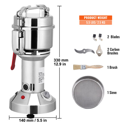 SucceBuy 150-2500g Electric Grain Mill Grinder