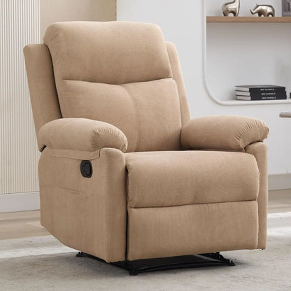 Manual Recliner with Side Pocket, Small Recliners for Small Spaces