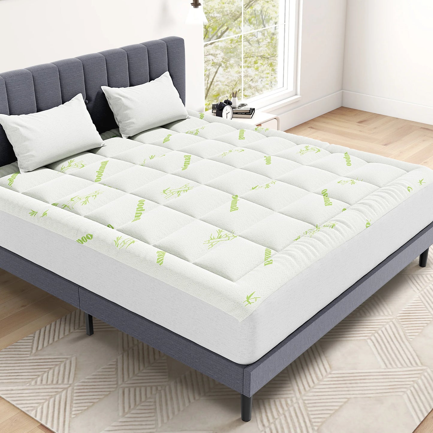Bamboo Viscose Derived Soft Mattress Topper