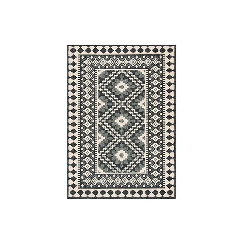 VIKAMA Moroccan Crystal Velvet Large Area Carpet | Decorative Floor Rug for Living Room Sofa Bedroom Home Decor