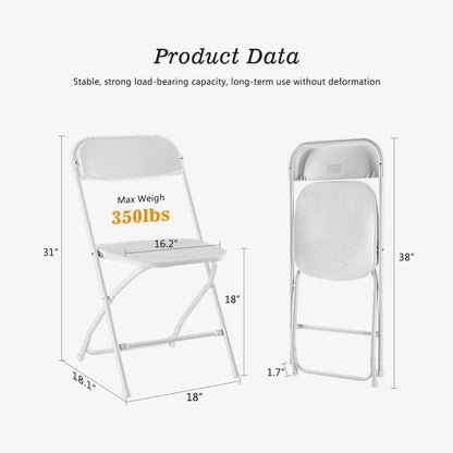 JHK 4/6 Pack Plastic Folding Chair 330LB