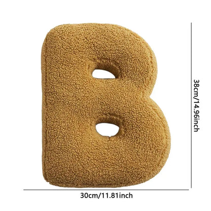 Soft Initial Throw Cushion Plush English Alphabet