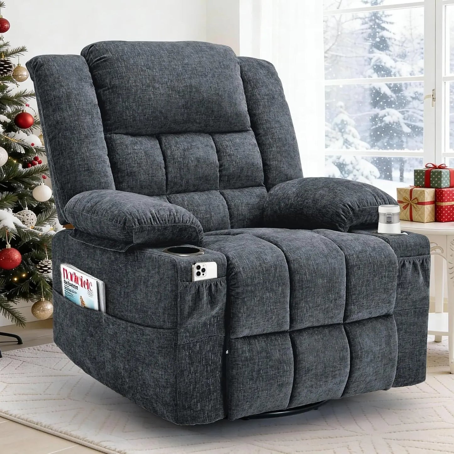 360° Swivel Rocker Recliner for Adults