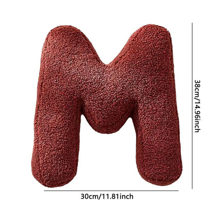 Soft Initial Throw Cushion Plush English Alphabet
